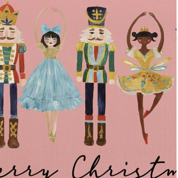 Pink Nutcracker Table Runner Christmas Decor Decorative Cloth Holiday Decoration - Picture 3 of 7